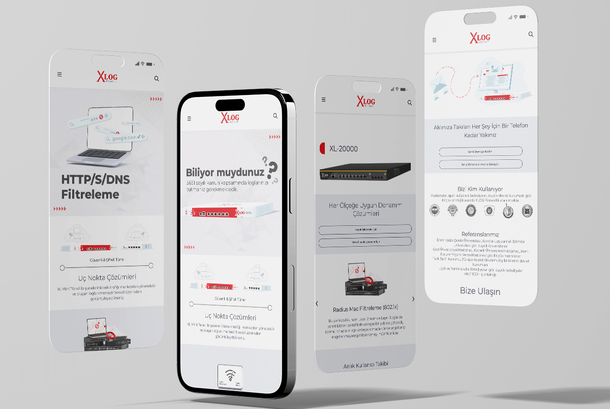  xlog firewall website tasrımı